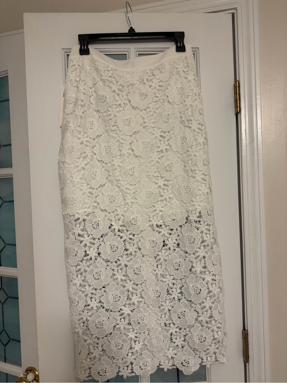 CeCe Cream Floral Lace Button-Front Maxi Skirt - Picture 6 of 8